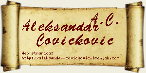 Aleksandar Čovičković vizit kartica